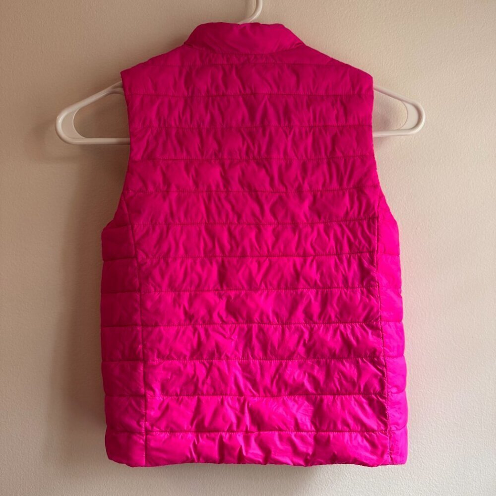 Lands' End Girls Insulated Down Alternative ThermoPlume Pink Puffer Vest Med 5-6 - Picture 2 of 6